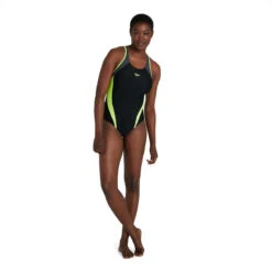 Voorkant -Modekleding 1 delig zwempak voor dames speedo splice muscleb 1