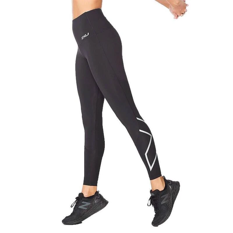 2XU Motion Women's Hi-Rise Compression Tights - Zwart/Zilver - Maat XS 5 2XU Motion Women's Hi-Rise Compression Tights - Zwart/Zilver - Maat XS - Afbeelding 3