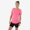 Ademend Hardloop T-shirt Voor Dames Care 1 Ademend Hardloop T-shirt Voor Dames Care -Modekleding ademend hardloop t shirt voor dames care roze