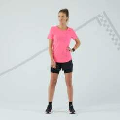 Ademend Hardloop T-shirt Voor Dames Care -Modekleding ademend hardloop t shirt voor dames care roze 6