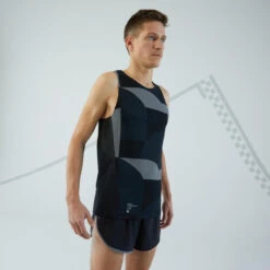 Ademende Hardloopsinglet Voor Heren Light 15 Ademende Hardloopsinglet Voor Heren Light -Modekleding ademend hardloopsinglet voor heren light zwart golven 3