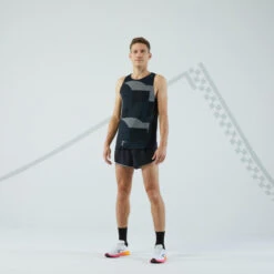 Ademende Hardloopsinglet Voor Heren Light 17 Ademende Hardloopsinglet Voor Heren Light -Modekleding ademend hardloopsinglet voor heren light zwart golven 5