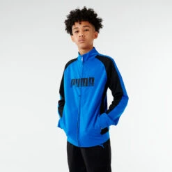 Puma Ademend Trainingspak Voor Kinderen Synthetisch Blauw Zwart -Modekleding ademend trainingspak voor kinderen synthetisch blauw zwart 1