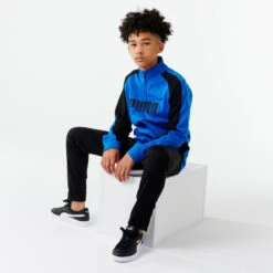 Puma Ademend Trainingspak Voor Kinderen Synthetisch Blauw Zwart -Modekleding ademend trainingspak voor kinderen synthetisch blauw zwart 5