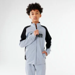 Puma Ademend Trainingspak Voor Kinderen Synthetisch Grijs -Modekleding ademend trainingspak voor kinderen synthetisch grijs 2