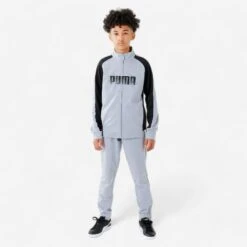 Puma Ademend Trainingspak Voor Kinderen Synthetisch Grijs