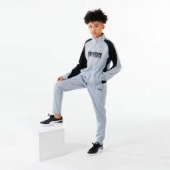 Puma Ademend Trainingspak Voor Kinderen Synthetisch Grijs -Modekleding ademend trainingspak voor kinderen synthetisch grijs 5