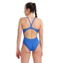 Arena Gemarmerd Halterbadpak - Royal/Multi -Modekleding arena gemarmerd halterbadpak royalmulti 1