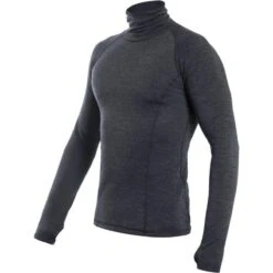 Baselayer Merino Bold Outdoor Heren Lange Mouw Roll Neck Anthraciet Large