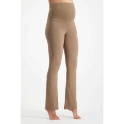 Bliss Prenatale Flared Broek Met Extra Hoge Tailleband- Inca Cacao