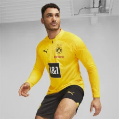 Borussia Dortmund Voetbaltrainingstop Met Kwartrits PUMA -Modekleding borussia dortmund voetbaltrainingstop met kwartrits puma 1