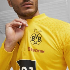 Borussia Dortmund Voetbaltrainingstop Met Kwartrits PUMA -Modekleding borussia dortmund voetbaltrainingstop met kwartrits puma 3