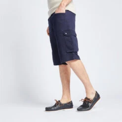 Tribord Cargoshort Voor Heren Sailing 100 Marineblauw -Modekleding cargoshort voor heren sailing 100 marineblauw 5