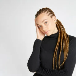 Coltrui Voor Golf Voor Dames CW500 -Modekleding coltrui voor golf dames winter cw500 zwart 2