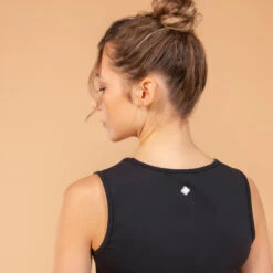 CROP TOP VOOR YOGA PREMIUM -Modekleding crop top voor yoga premium zwart 3