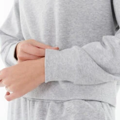 Puma Cropped Sweater Dames Katoen Grijs -Modekleding cropped sweater dames katoen grijs 3