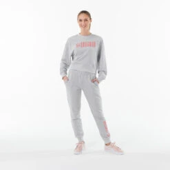 Puma Cropped Sweater Dames Katoen Grijs -Modekleding cropped sweater dames katoen grijs 5