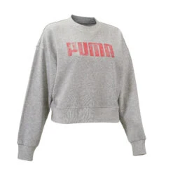 Puma Cropped Sweater Dames Katoen Grijs -Modekleding cropped sweater dames katoen grijs 6