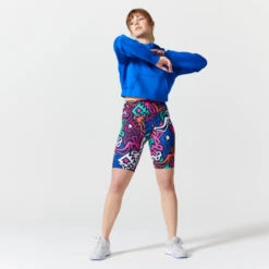 Cropped Hoodie Voor Cardiofitness 8 Cropped Hoodie Voor Cardiofitness -Modekleding cropped sweater met capuchon voor cardiofitness indigoblauw 1