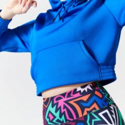 Cropped Hoodie Voor Cardiofitness 11 Cropped Hoodie Voor Cardiofitness -Modekleding cropped sweater met capuchon voor cardiofitness indigoblauw 4