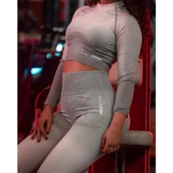 Dames Sport-Top Grey Pink -Modekleding dames sport top grey pink 3