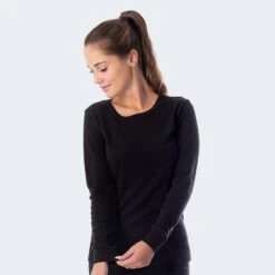 Dames Thermoonderhemd Set Van 3 | Sportonderhemd | Zwart -Modekleding dames thermoonderhemd set van 3 sportonderhemd zwart 1