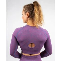 Epic Long Sleeve Cropped Top | Paars -Modekleding epic long sleeve cropped top paars 1