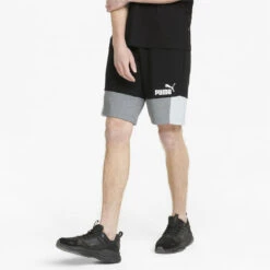 ESS+ Block Short Voor Heren PUMA -Modekleding ess block short voor heren puma 1