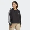ADIDAS Essentials 3-Stripes French Terry Crop Hoodie (Grote Maat)