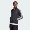 ADIDAS Essentials Fleece 3-Stripes Sweatshirt Met Korte Rits -Modekleding essentials fleece 3 stripes sweatshirt met korte rits