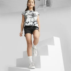 Essentials+ Flower Power Short Voor Jongeren PUMA -Modekleding essentials flower power short voor jongeren puma 4