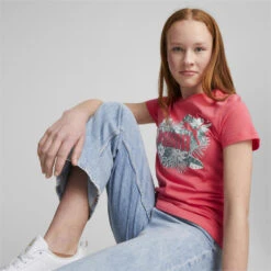 Essentials+ FLOWER POWER T-shirt Voor Jongeren PUMA -Modekleding essentials flower power t shirt voor jongeren puma 1