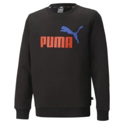 Essentials+ Sweater Met Tweekleurig Big Logo En Ronde Hals Voor Jongeren PUMA