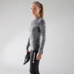 Fietsondershirt Lange Mouwen Dames 500 -Modekleding fietsondershirt met lange mouwen voor dames 500 zwart 4