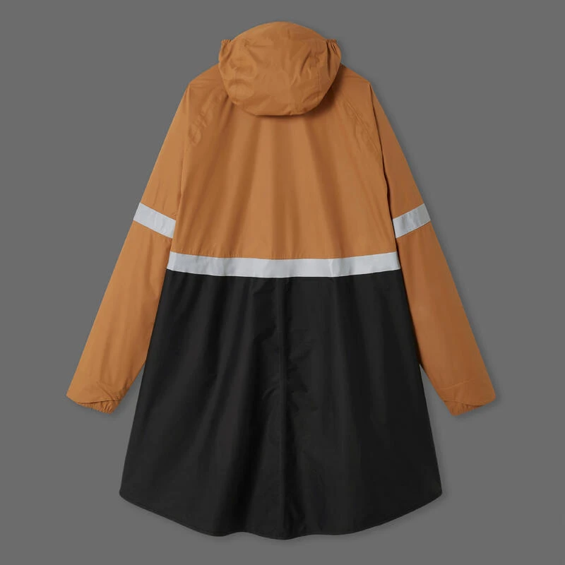 BTWIN FIETSPONCHO 540 STAD ZICHTBAAR 'S NACHTS ZWART/CAMEL 16 BTWIN FIETSPONCHO 540 STAD ZICHTBAAR 'S NACHTS ZWART/CAMEL - Afbeelding 14