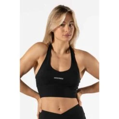 Fitness Sportbeha Met Halter Sluiting/Halter Bra Zwart -Modekleding fitness sportbeha met halter sluitinghalter bra zwart 2