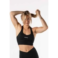 Fitness Sportbeha Met Halter Sluiting/Halter Bra Zwart -Modekleding fitness sportbeha met halter sluitinghalter bra zwart 3
