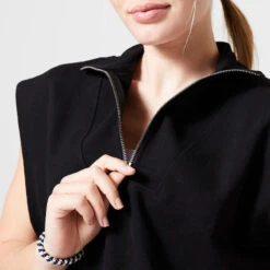 Fitness Sweater Met Halve Rits Voor Dames 520 9 Fitness Sweater Met Halve Rits Voor Dames 520 -Modekleding fitness sweater met halve rits voor dames 520 zwart 2