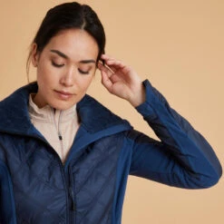 Fleece Voor Paardrijden Dames 500 WARM Twee Stoffen -Modekleding fleece voor paardrijden dames 500 twee stoffen marineblauw 4