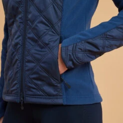 Fleece Voor Paardrijden Dames 500 WARM Twee Stoffen -Modekleding fleece voor paardrijden dames 500 twee stoffen marineblauw 5