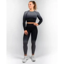 Flow Active Sportlegging High Waist | Zwart-Grijs 7 Flow Active Sportlegging High Waist | Zwart-Grijs -Modekleding flow active sportlegging high waist zwart grijs 2