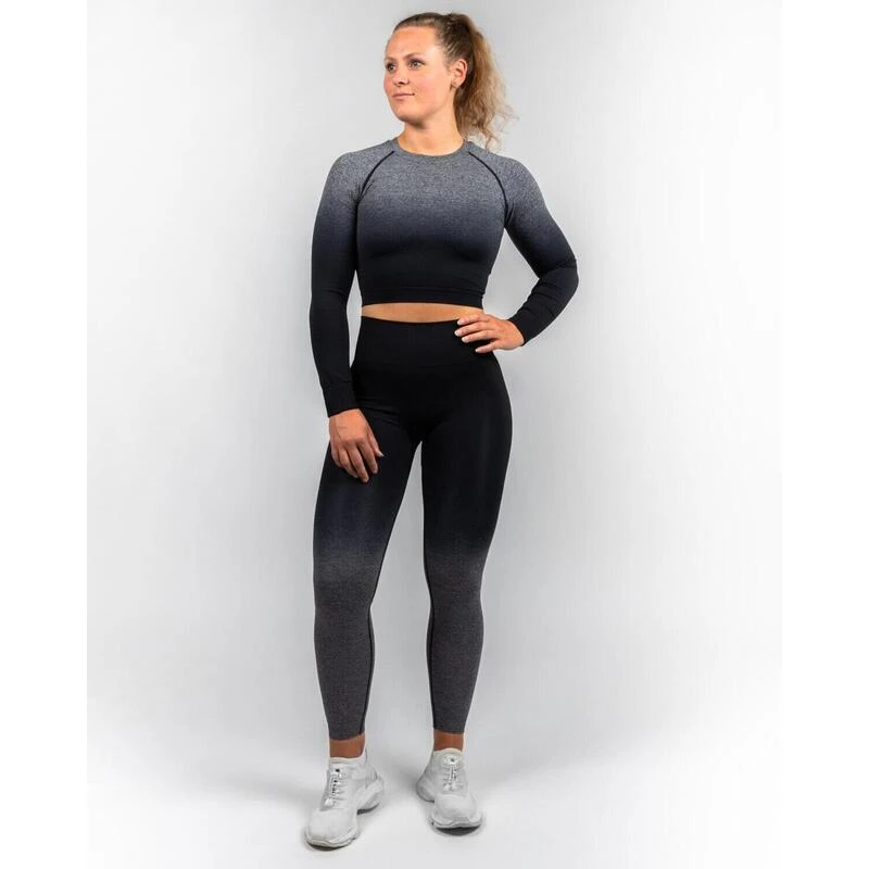 Flow Active Sportlegging High Waist | Zwart-Grijs 5 Flow Active Sportlegging High Waist | Zwart-Grijs - Afbeelding 3