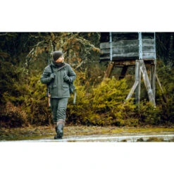 GELUIDLOZE WARME WOLLEN JACHTJAS 900 GROEN -Modekleding geluidloze warme wollen jachtjas 900 groen 1