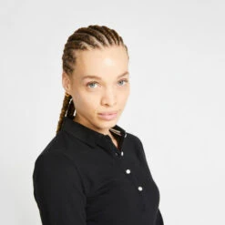 Golfpolo 500 Met Lange Mouwen Voor Dames -Modekleding golfpolo met lange mouwen voor dames mw500 zwart 2