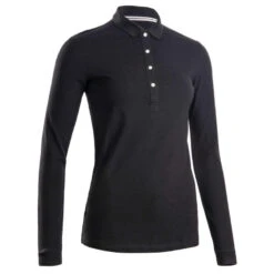Golfpolo 500 Met Lange Mouwen Voor Dames -Modekleding golfpolo met lange mouwen voor dames mw500 zwart 7