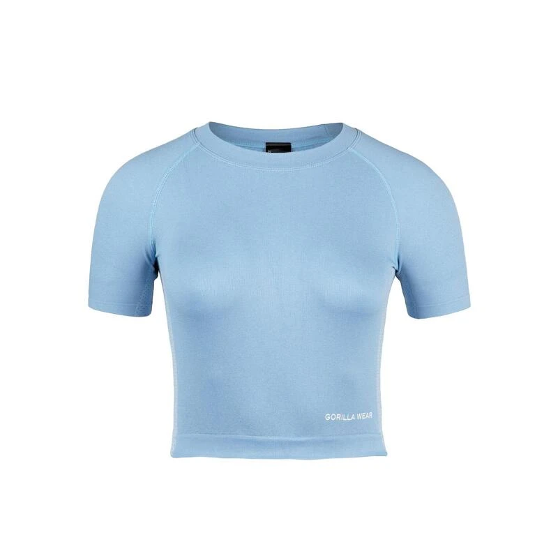 Gorilla Wear Selah Seamless Crop Top - Lichtblauw - S/M 7 Gorilla Wear Selah Seamless Crop Top - Lichtblauw - S/M - Afbeelding 5