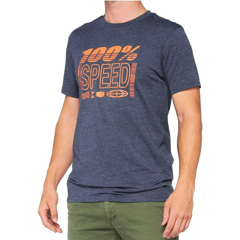 100% Handelsmerk - T-Shirt - Navy Heather - Lichtblauw/Oranje 3 100% Handelsmerk - T-Shirt - Navy Heather - Lichtblauw/Oranje