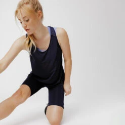 Kalenji Hardlooptopje Voor Dames Light -Modekleding hardlooptopje voor dames light donkerblauw 1