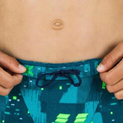 Jammer Zwemshort Voor Jongens 500 First All Mask -Modekleding jammer zwemshort voor jongens fiti all map blauw geel 4