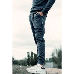 Joggingbroek Kids/Volwassenen Navy Blauw SlimFit Polyester -Modekleding joggingbroek kidsvolwassenen navy blauw slimfit polyester 1